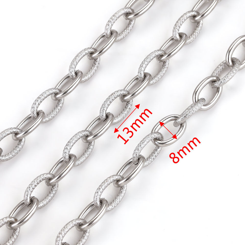 Wholesale 5 rolls - 500 cm various styles of stainless steel punk chain
